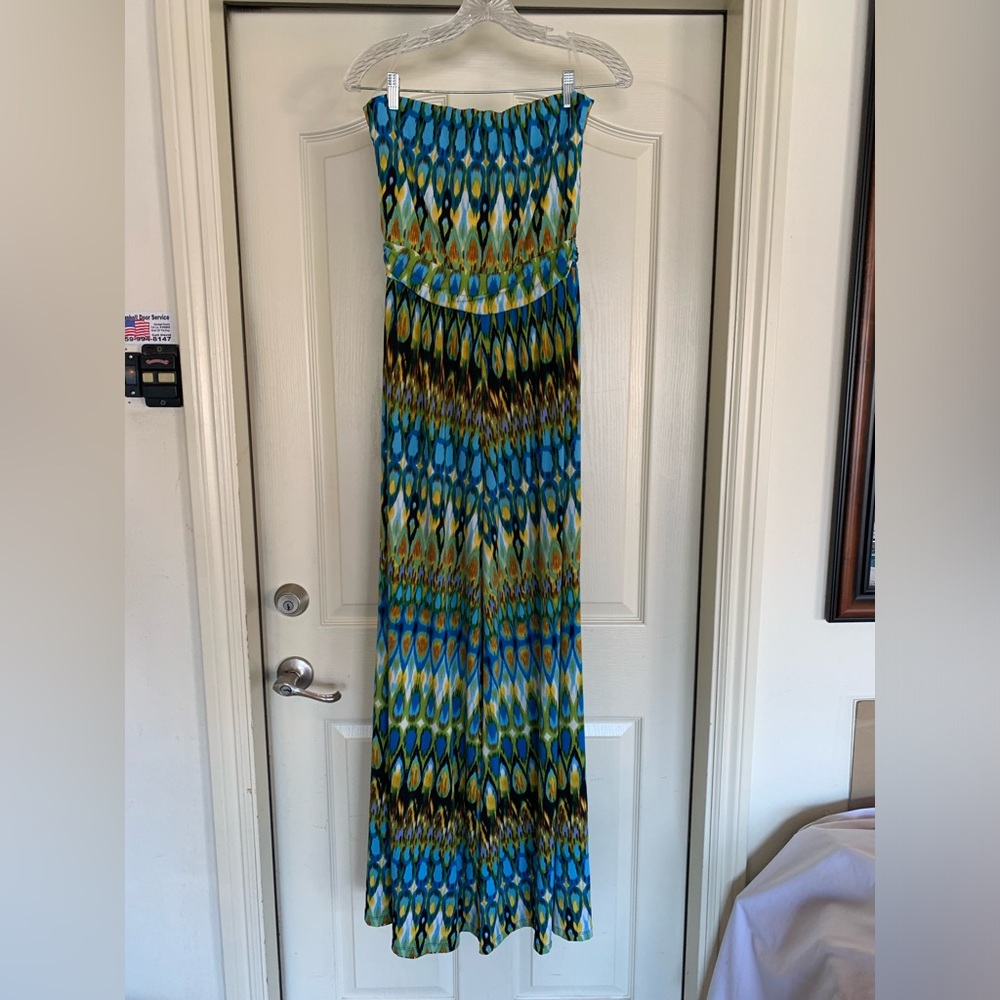 Strapless jumpsuit NWT multicolor